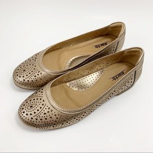 Earth Royal Champagne Laser Cut Flats